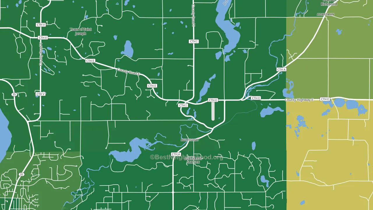 Burkhardt, WI block-group voter-turnout map