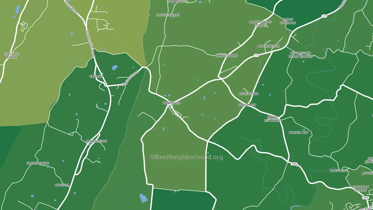 Burkittsville, MD block-group voter-turnout map