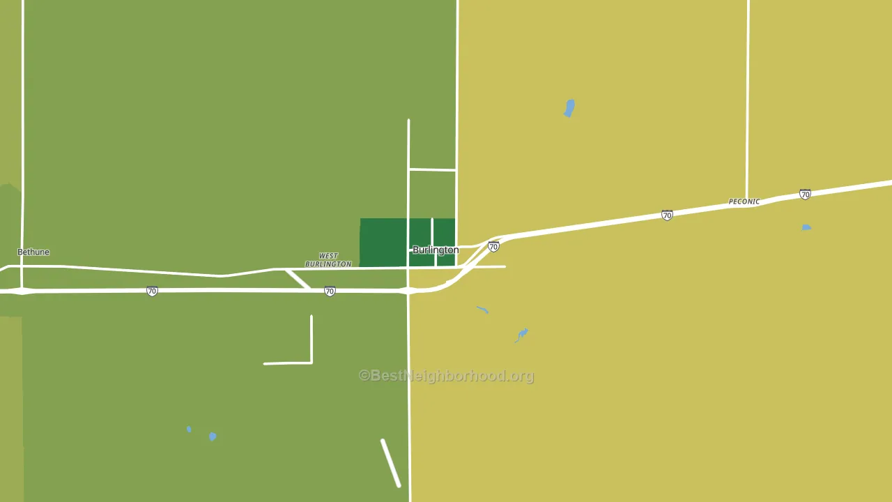 Burlington, CO block-group voter-turnout map
