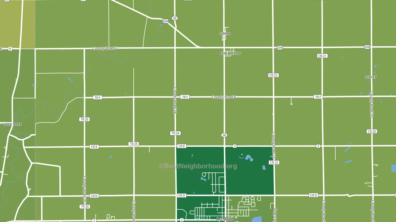 Burlington, OH block-group voter-turnout map