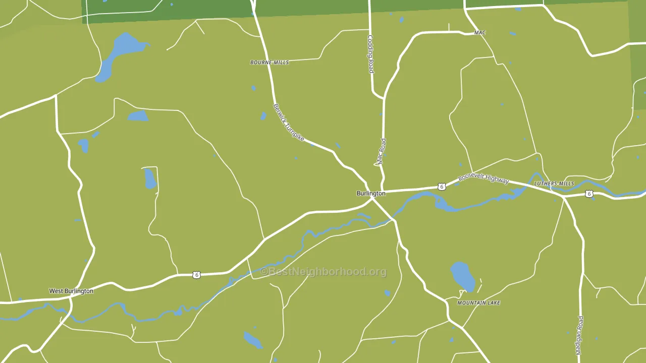 Burlington, PA block-group voter-turnout map
