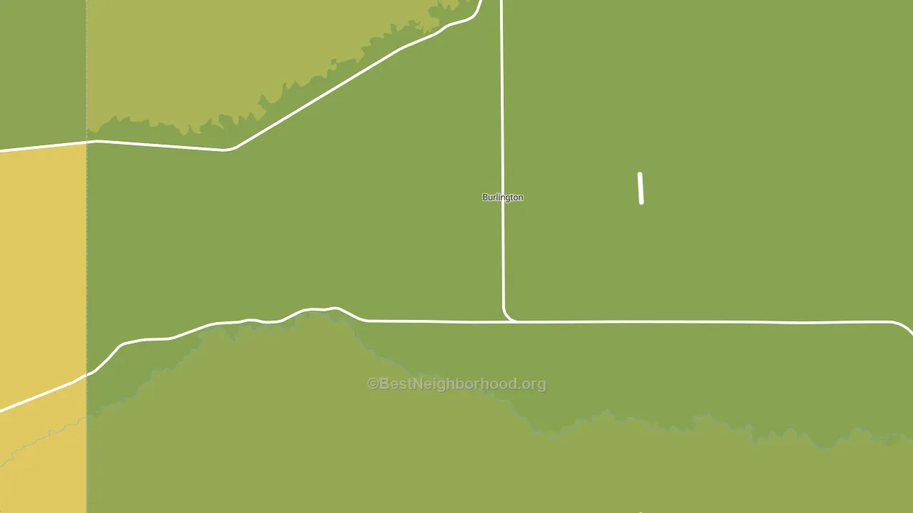 Burlington, WY block-group voter-turnout map
