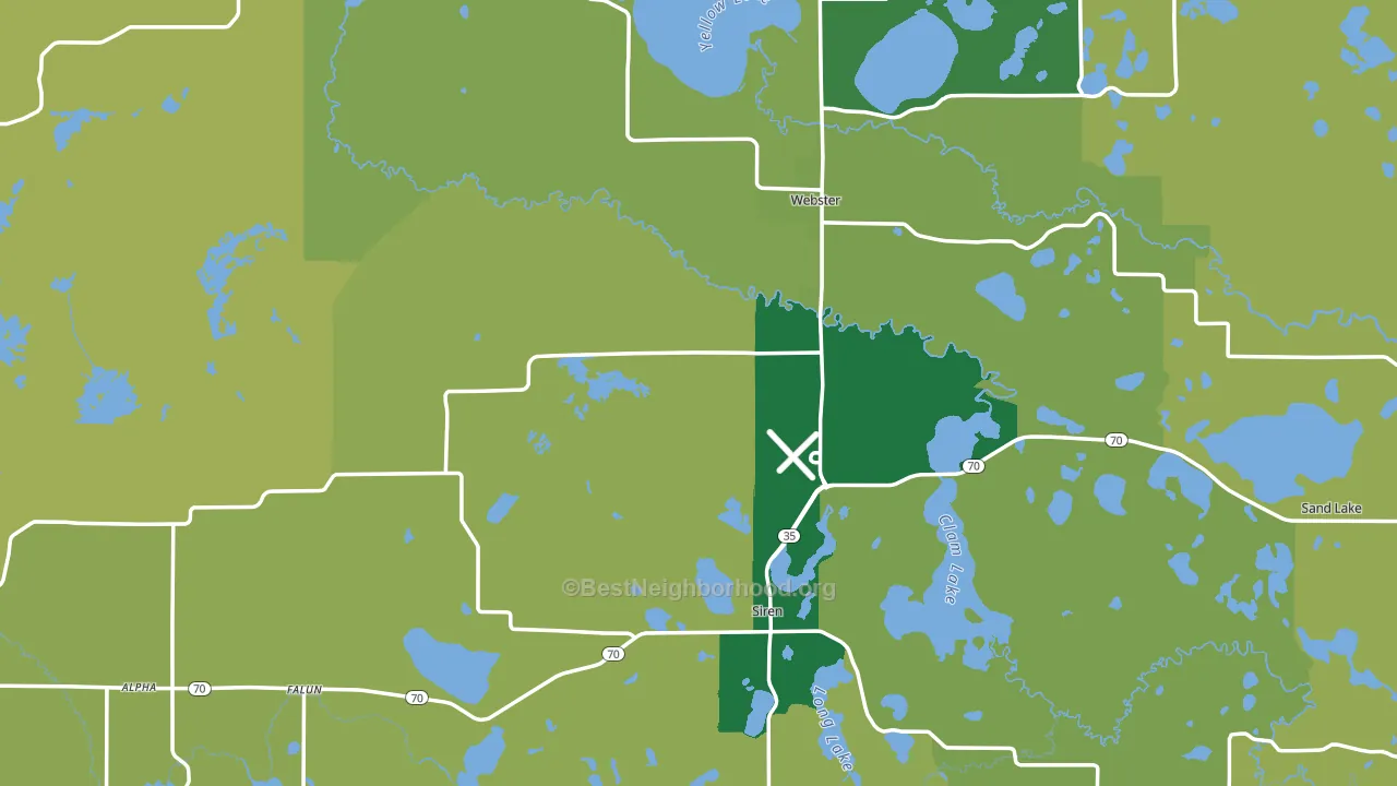Burnett County, WI block-group voter-turnout map