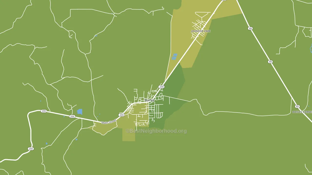 Burney, CA block-group voter-turnout map