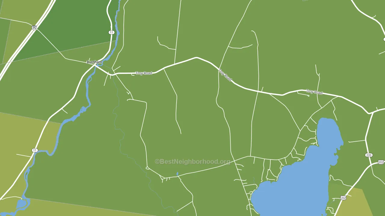 Burnham, ME block-group voter-turnout map
