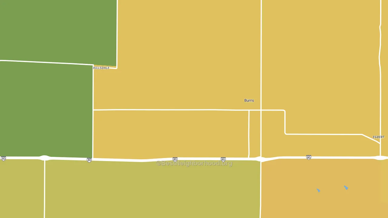 Burns, WY block-group voter-turnout map