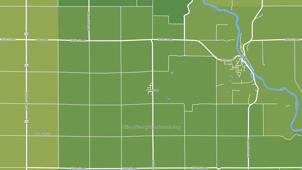 Burnside, IA block-group voter-turnout map
