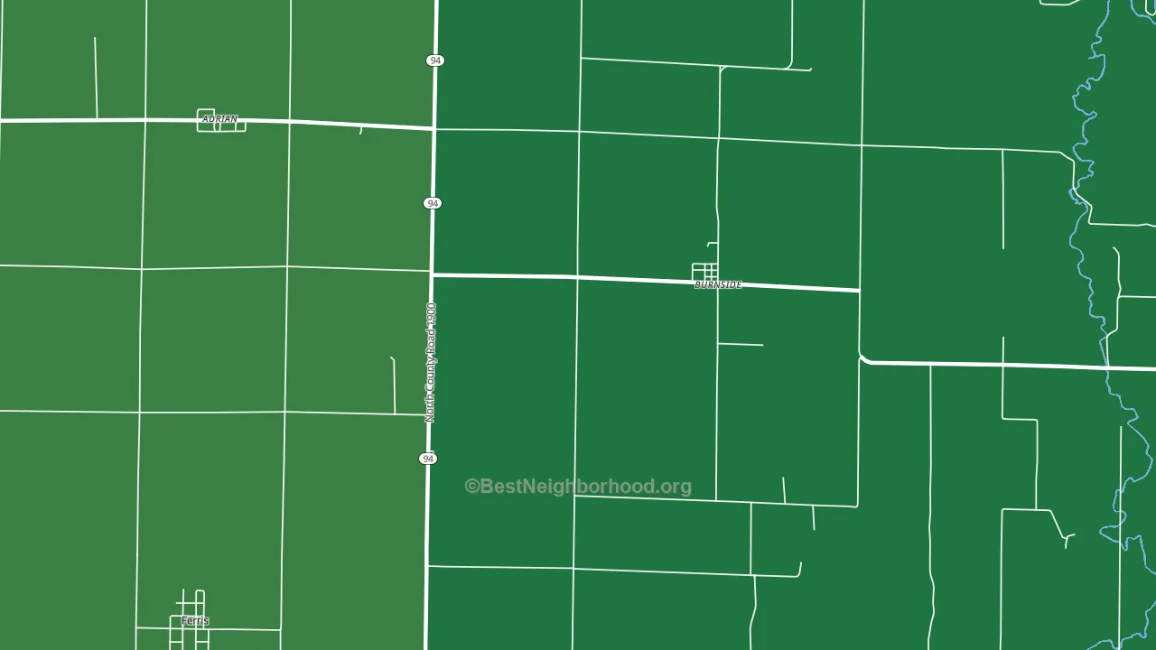 Burnside, IL block-group voter-turnout map