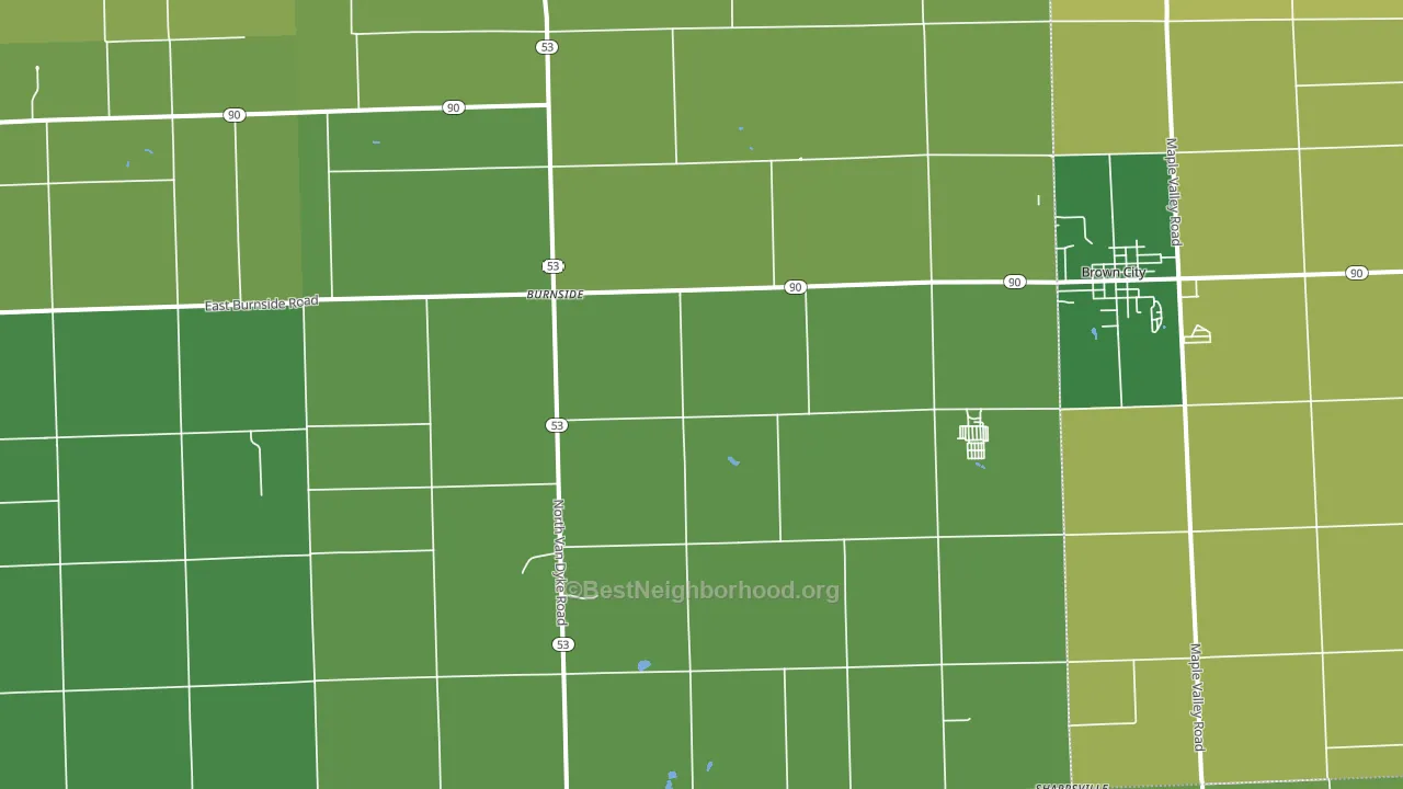 Burnside, MI block-group voter-turnout map