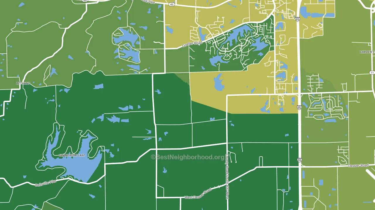 Burnsville, IN block-group voter-turnout map