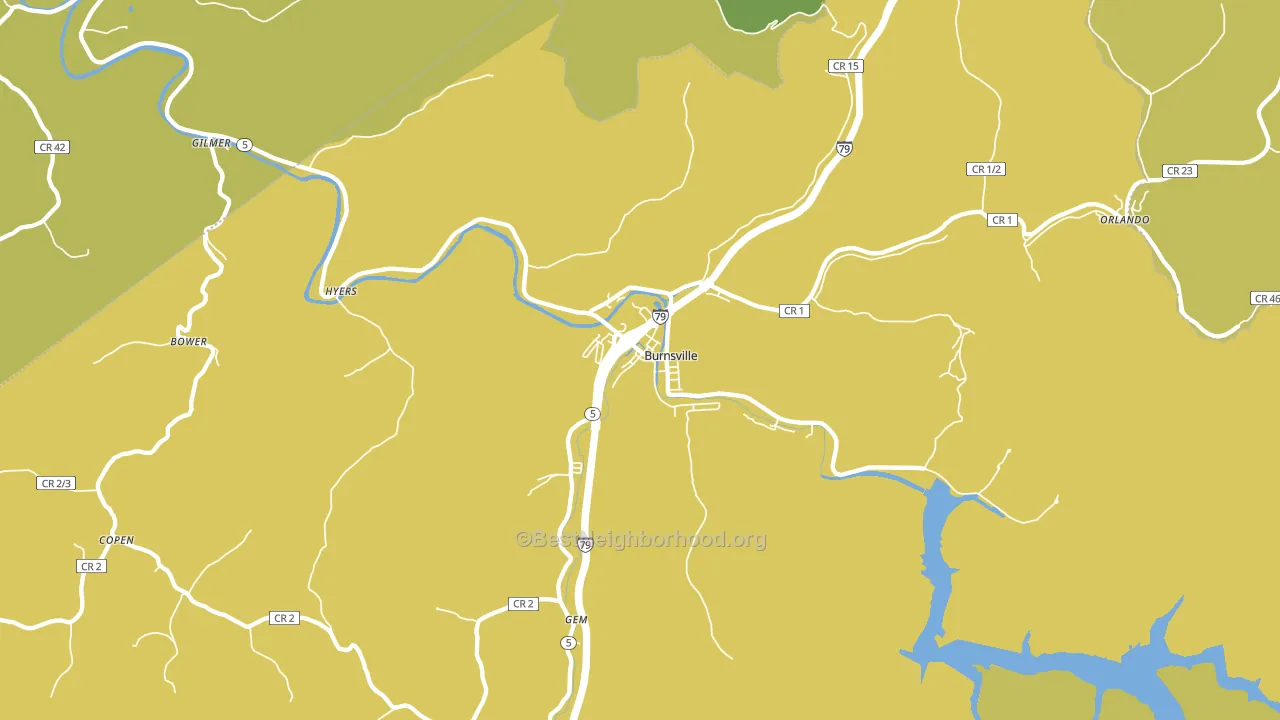 Burnsville, WV block-group voter-turnout map
