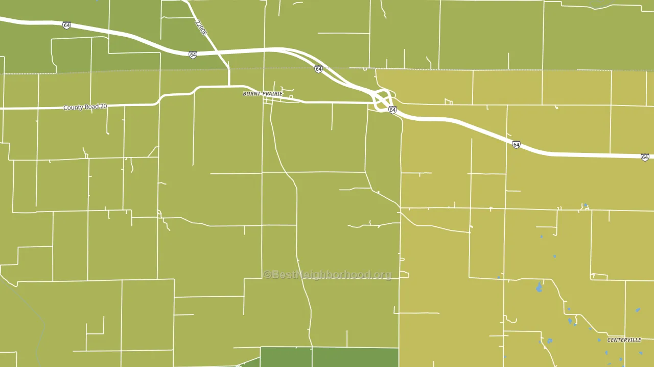 Burnt Prairie, IL block-group voter-turnout map
