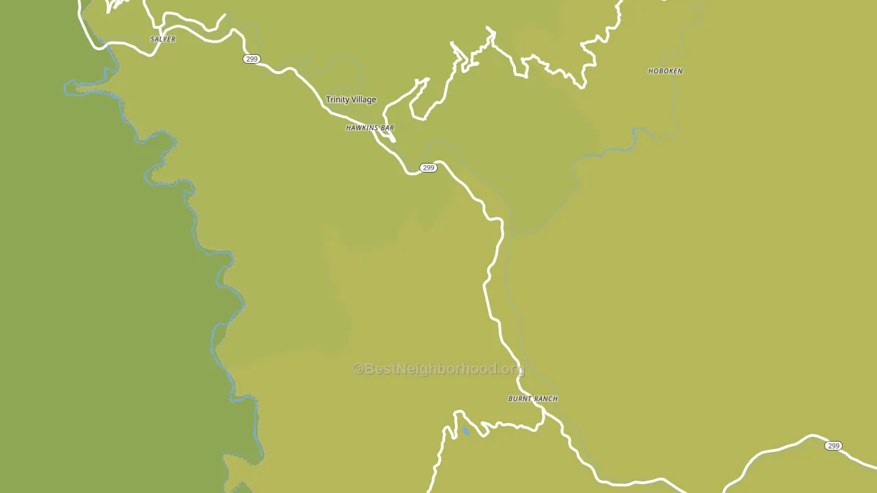 Burnt Ranch, CA block-group voter-turnout map