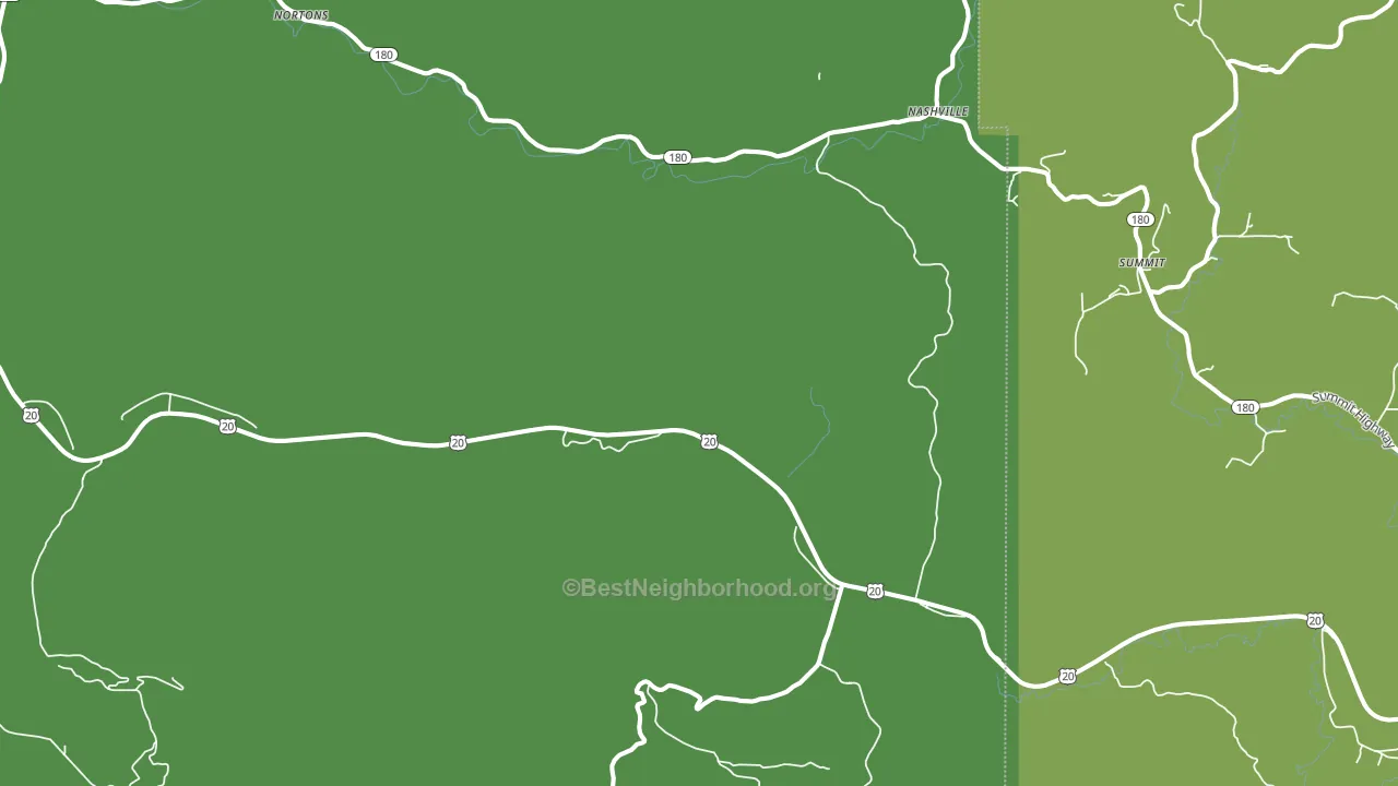 Burnt Woods, OR block-group voter-turnout map