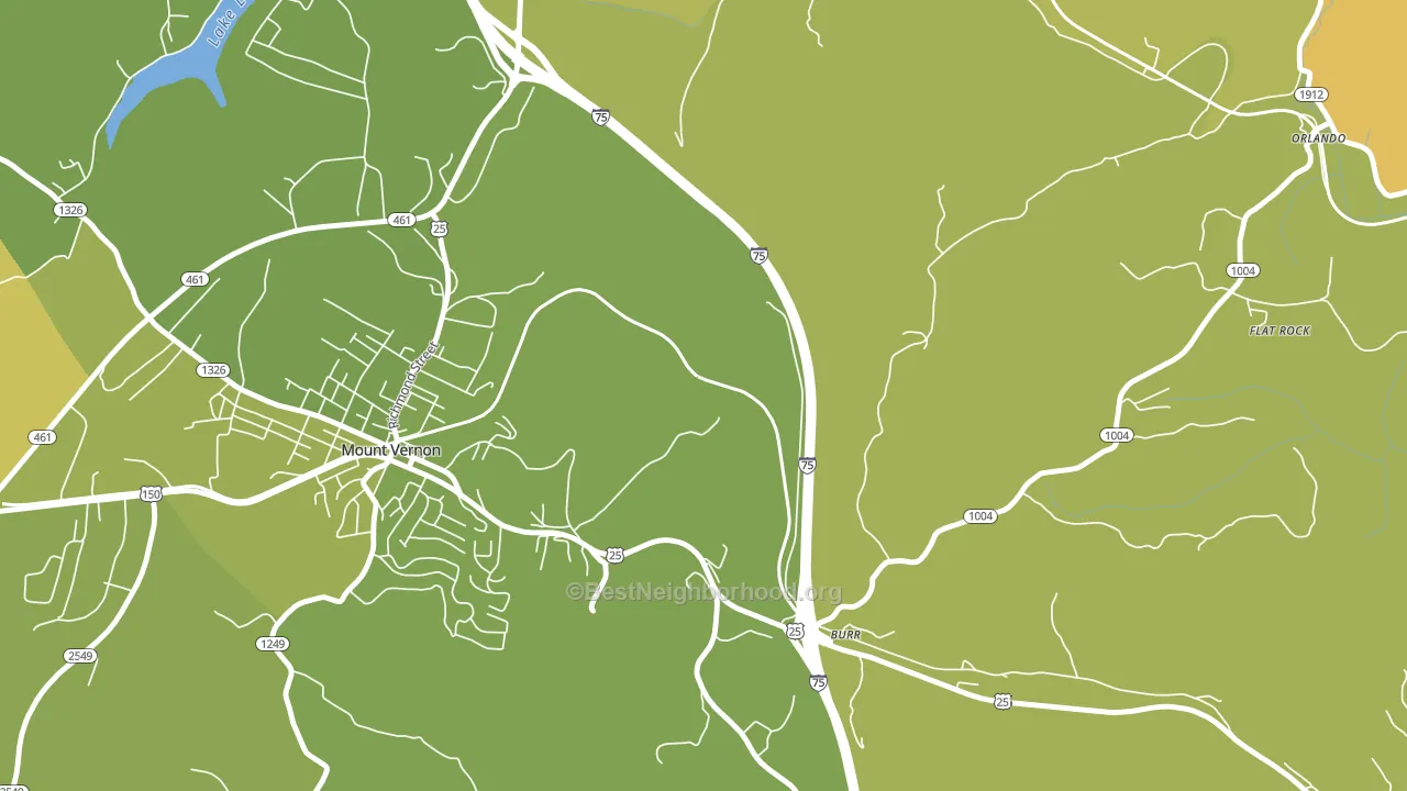Burr, KY block-group voter-turnout map