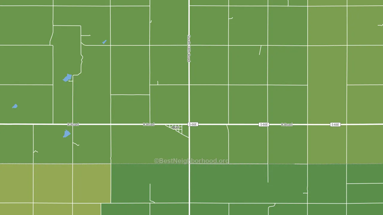 Burr, NE block-group voter-turnout map