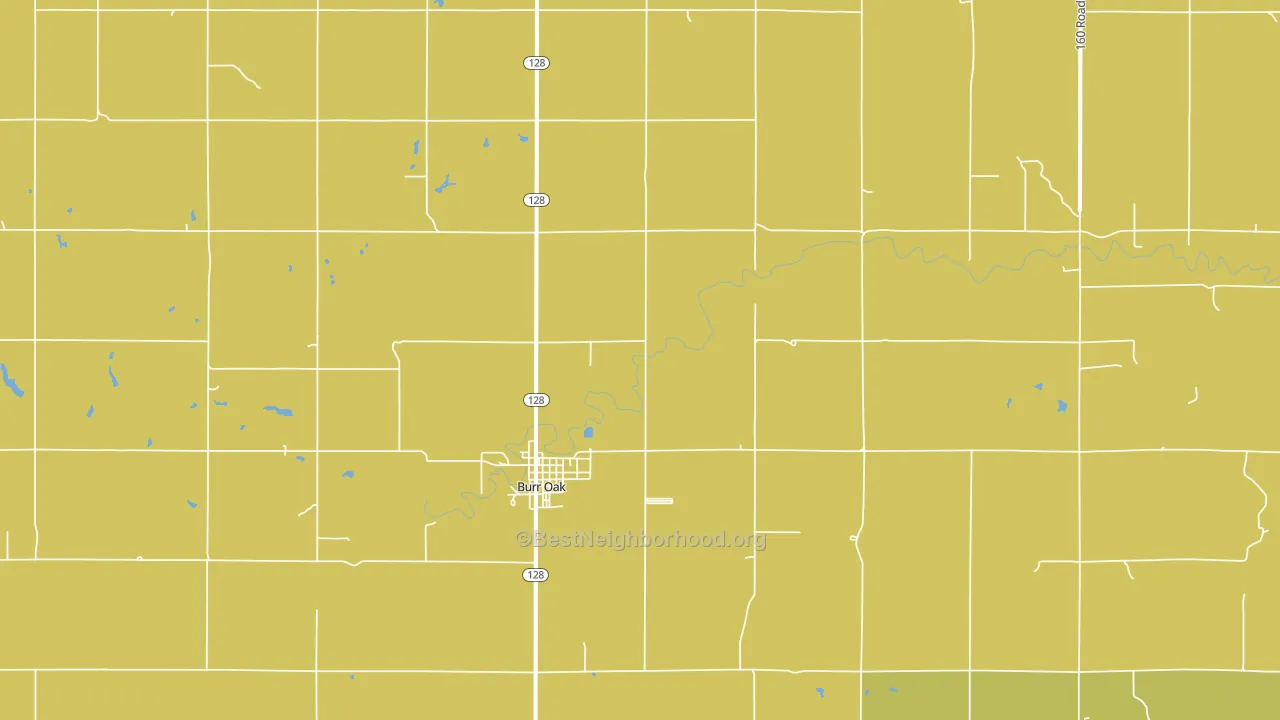 Burr Oak, KS block-group voter-turnout map