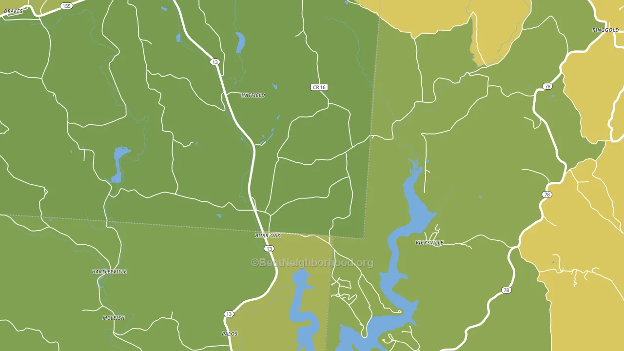 Burr Oak, OH block-group voter-turnout map