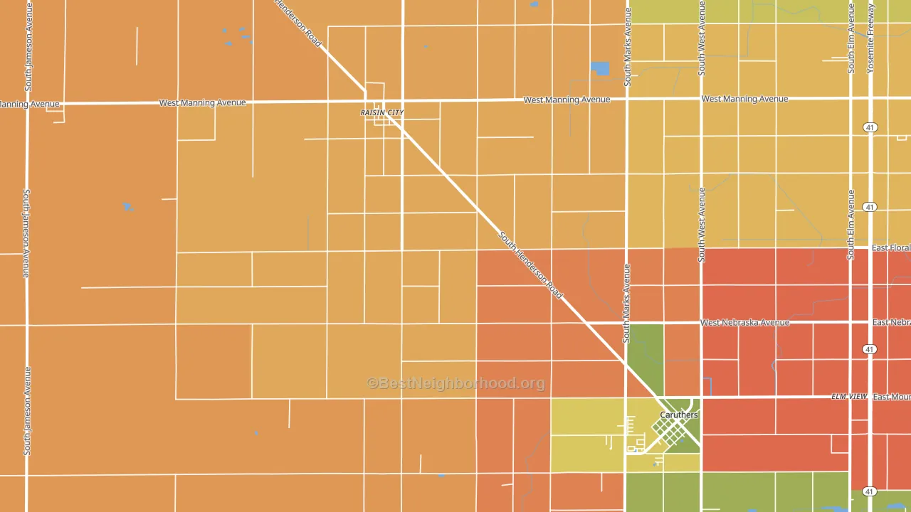 Burrel, CA block-group voter-turnout map