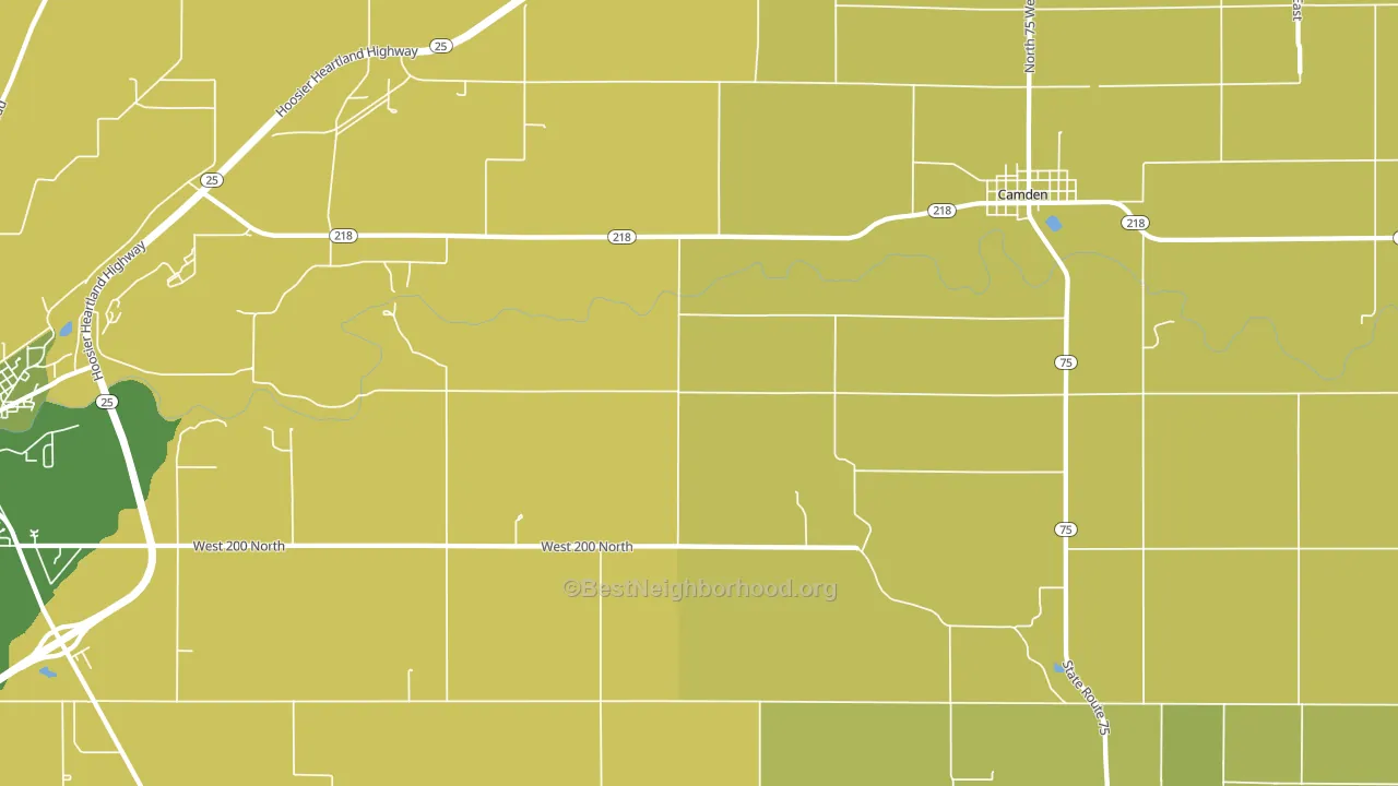 Burrows, IN block-group voter-turnout map