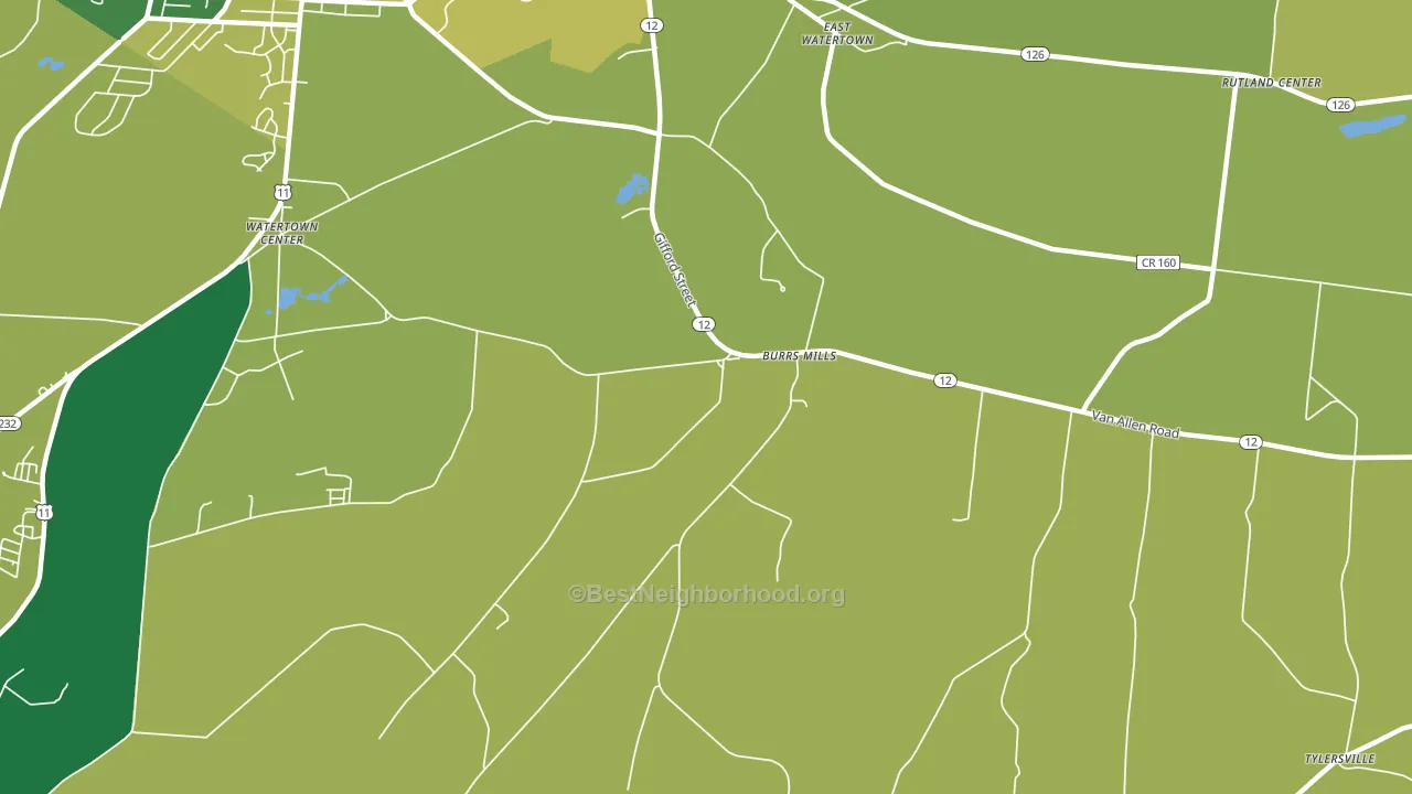 Burrs Mills, NY block-group voter-turnout map