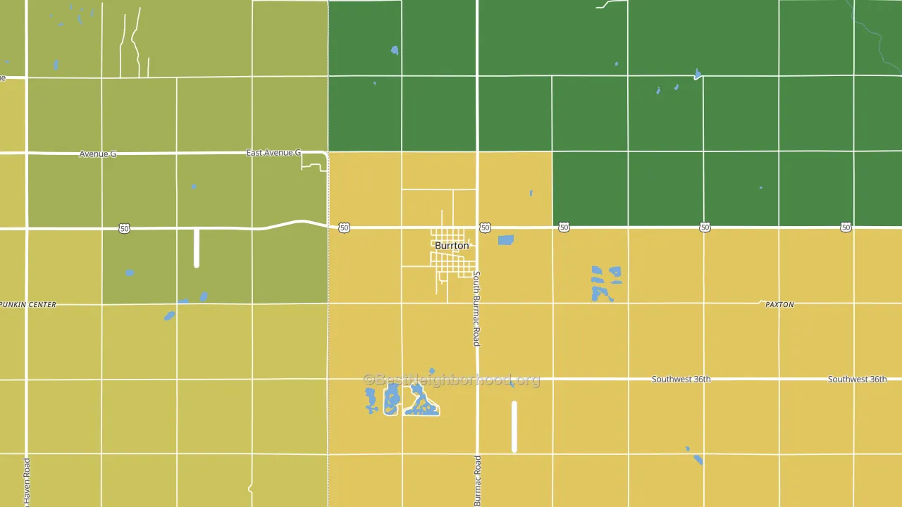 Burrton, KS block-group voter-turnout map