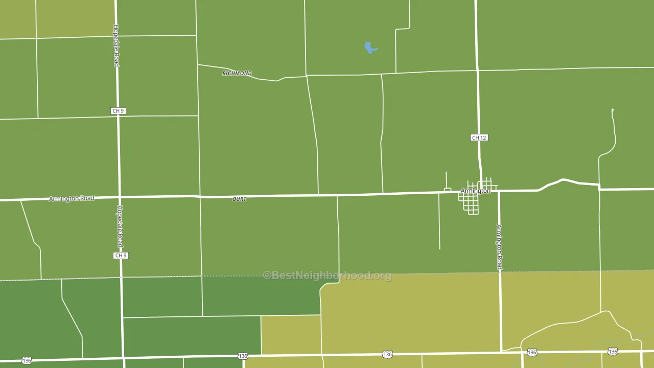 Burt, IL block-group voter-turnout map