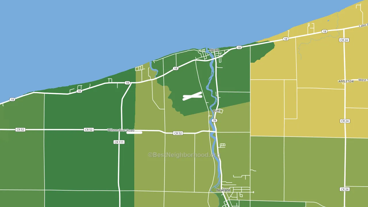 Burt, NY block-group voter-turnout map