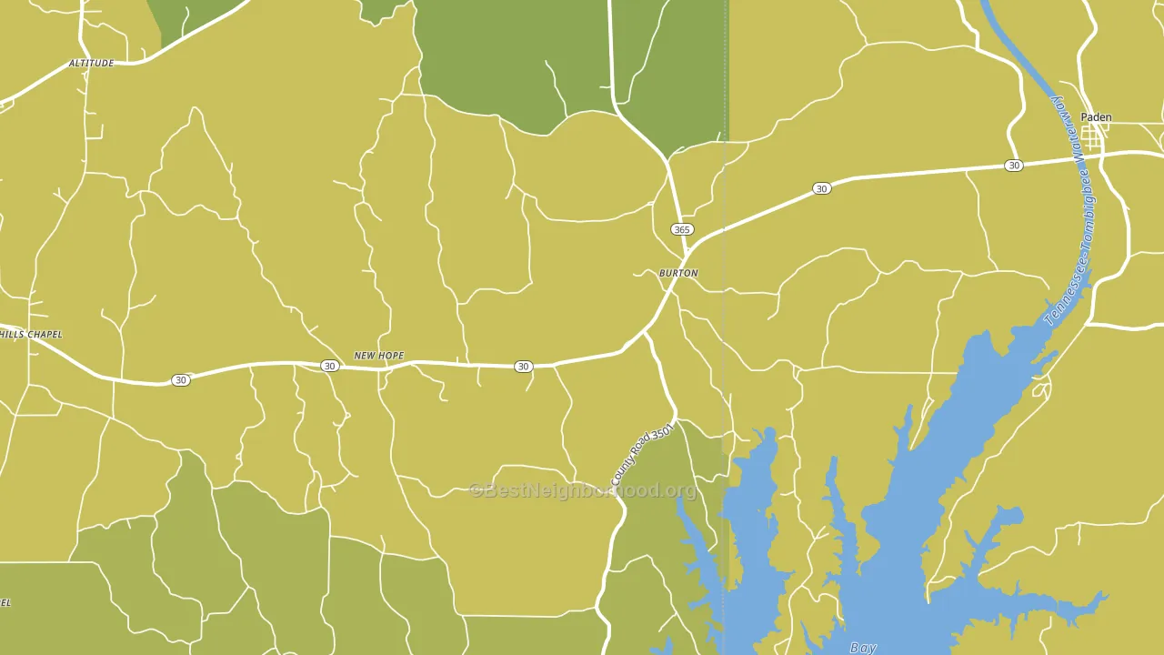 Burtons, MS block-group voter-turnout map