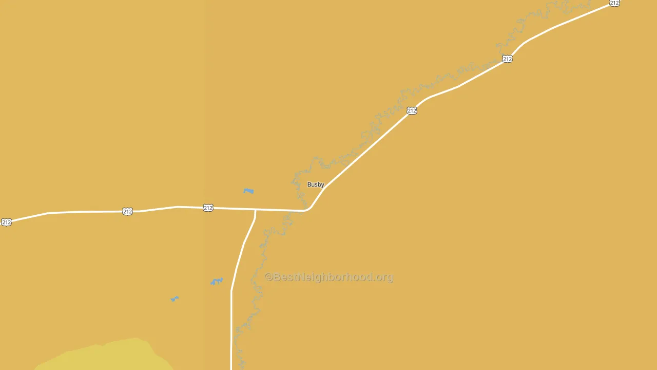 Busby, MT block-group voter-turnout map