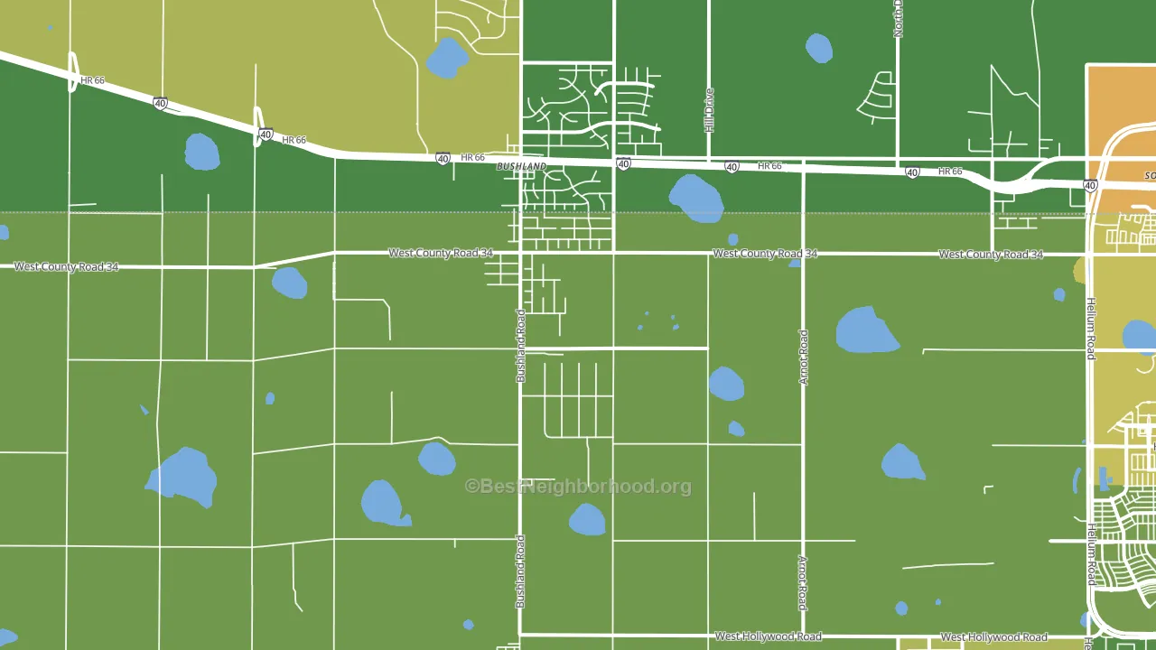 Bushland, TX block-group voter-turnout map
