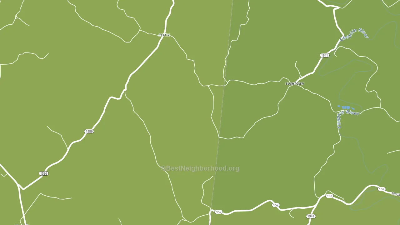 Bushtown, KY block-group voter-turnout map