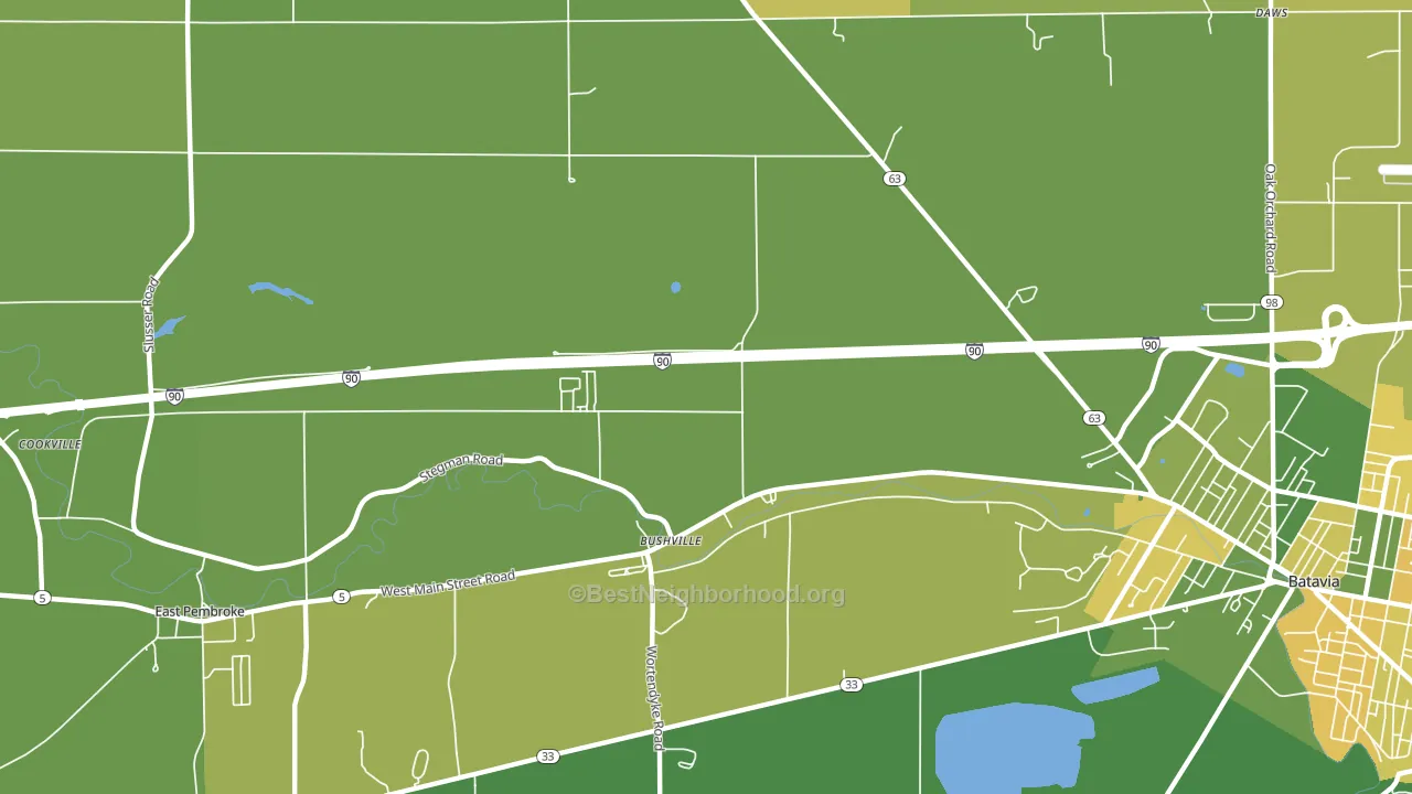 Bushville, NY block-group voter-turnout map