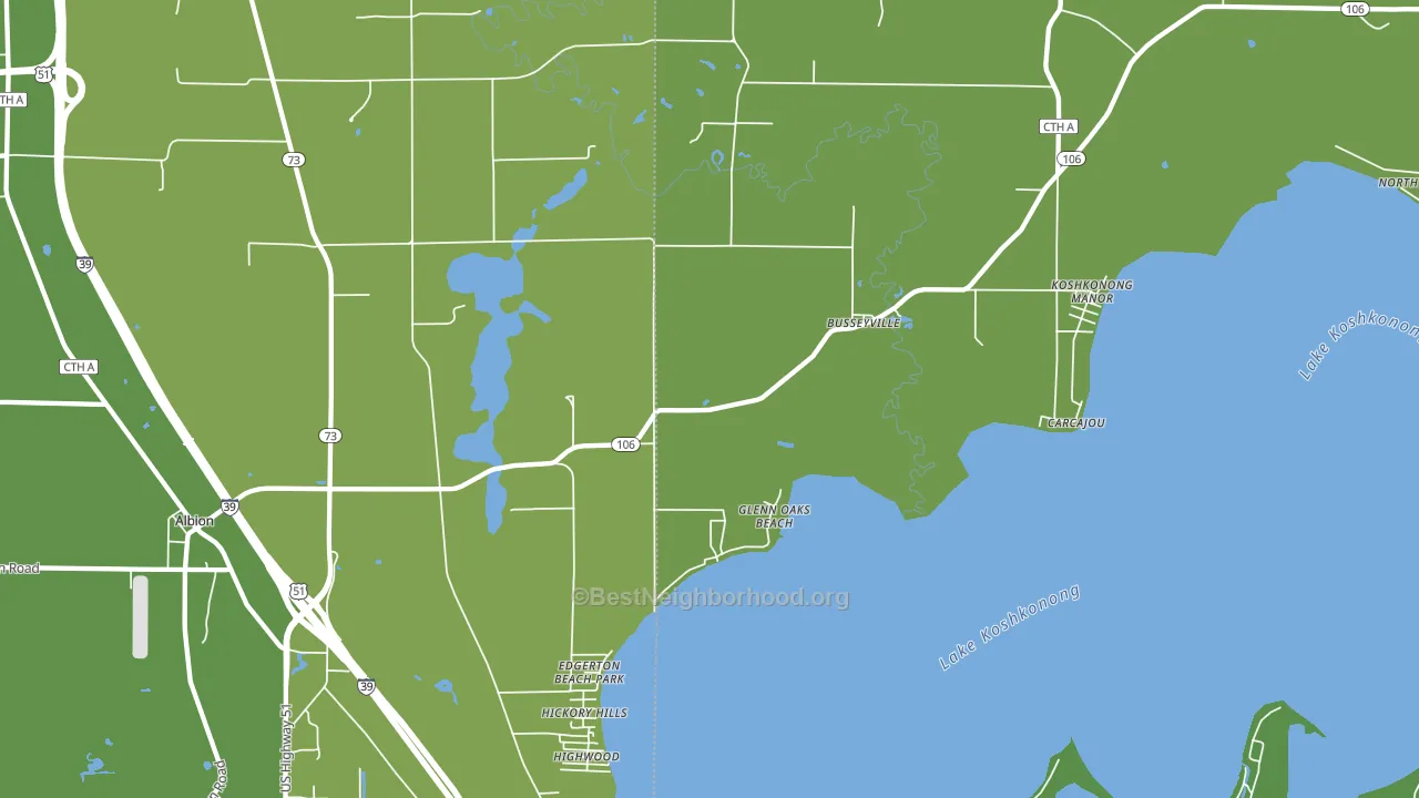 Busseyville, WI block-group voter-turnout map