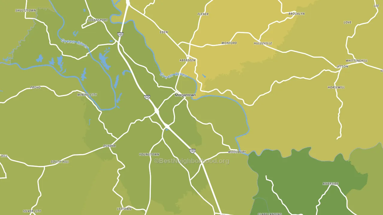 Butler County, KY block-group voter-turnout map
