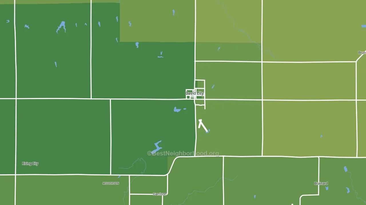 Butler County, NE block-group voter-turnout map