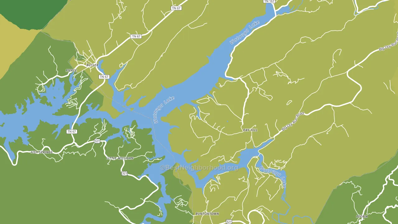 Butler, TN block-group voter-turnout map