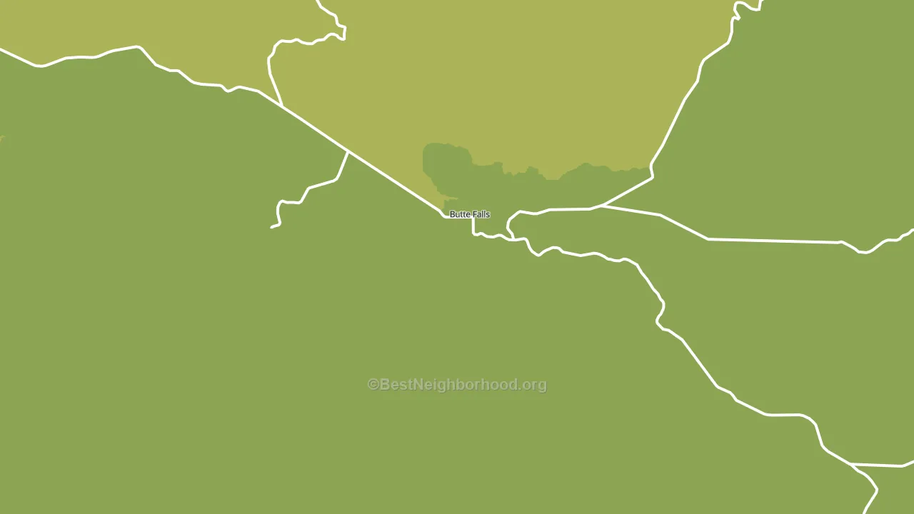 Butte Falls, OR block-group voter-turnout map