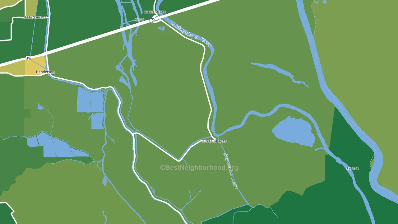 Butte La Rose, LA block-group voter-turnout map