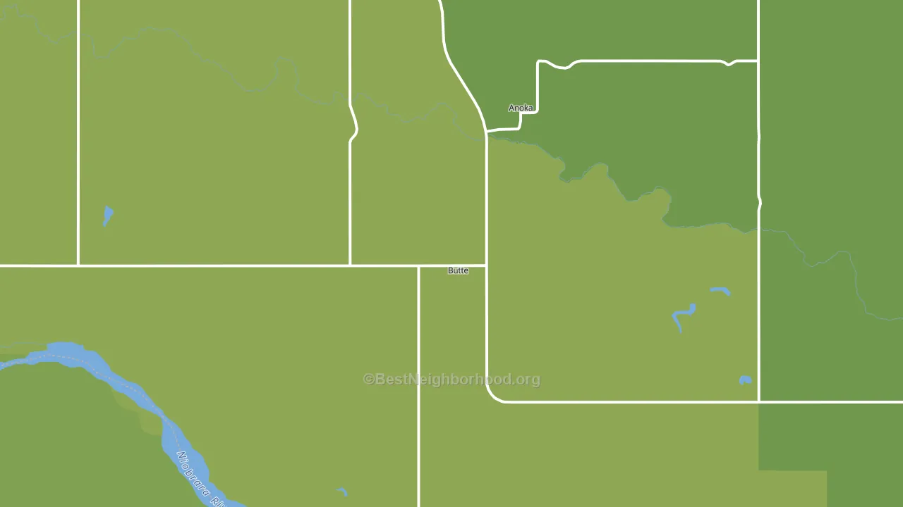 Butte, NE block-group voter-turnout map