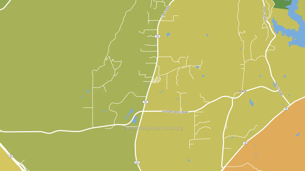 Butte Valley, CA block-group voter-turnout map
