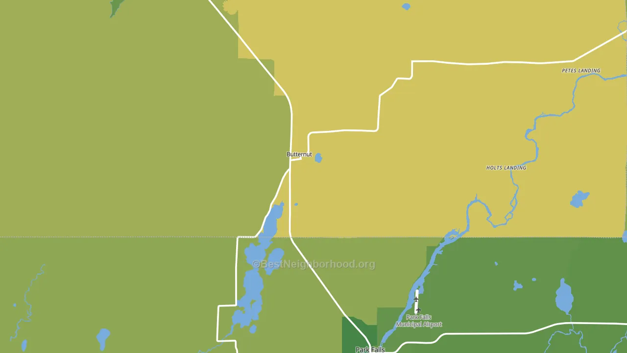 Butternut, WI block-group voter-turnout map