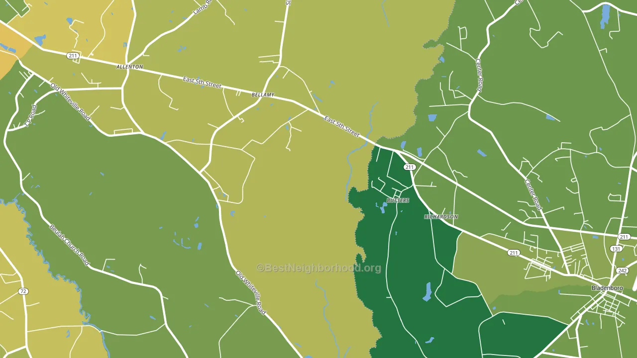 Butters, NC block-group voter-turnout map