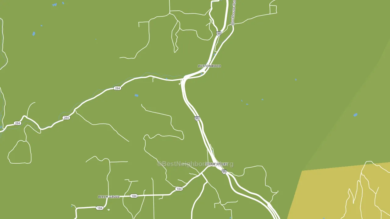 Buttonwood, PA block-group voter-turnout map