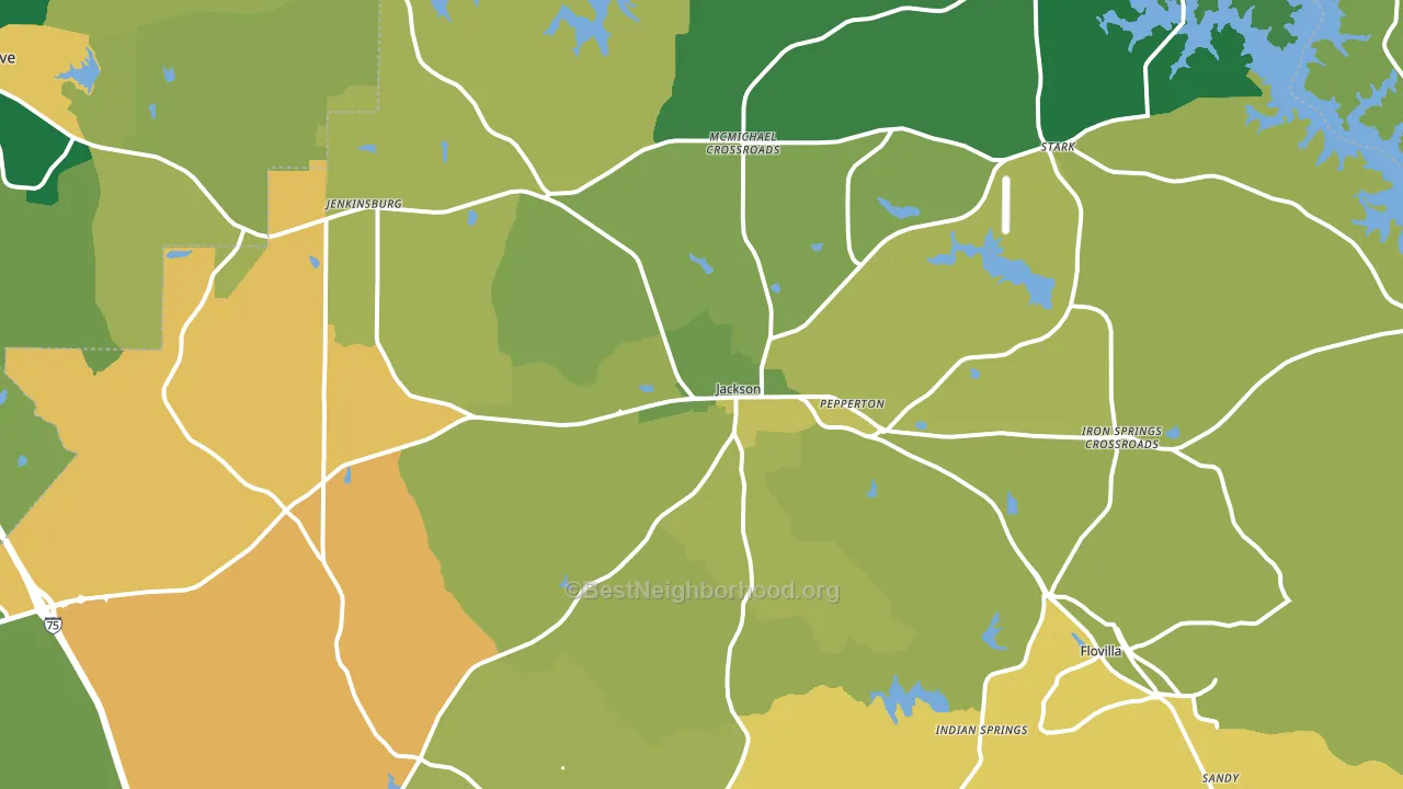 Butts County, GA block-group voter-turnout map