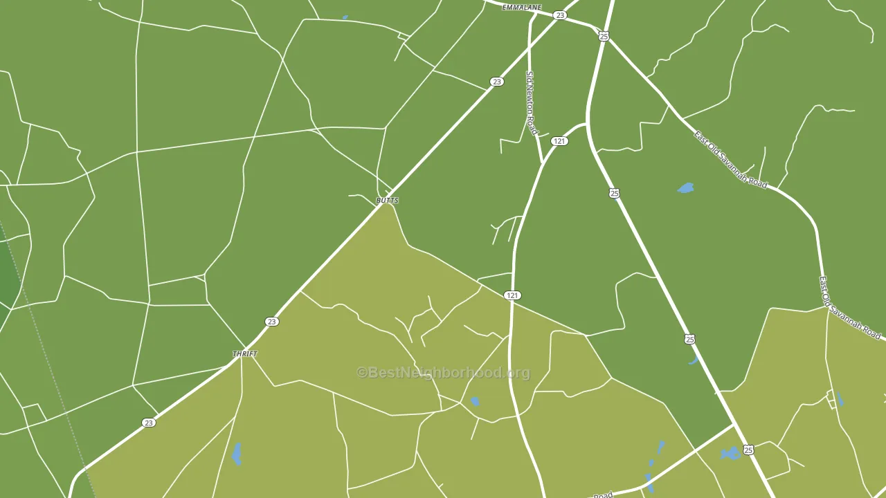 Butts, GA block-group voter-turnout map