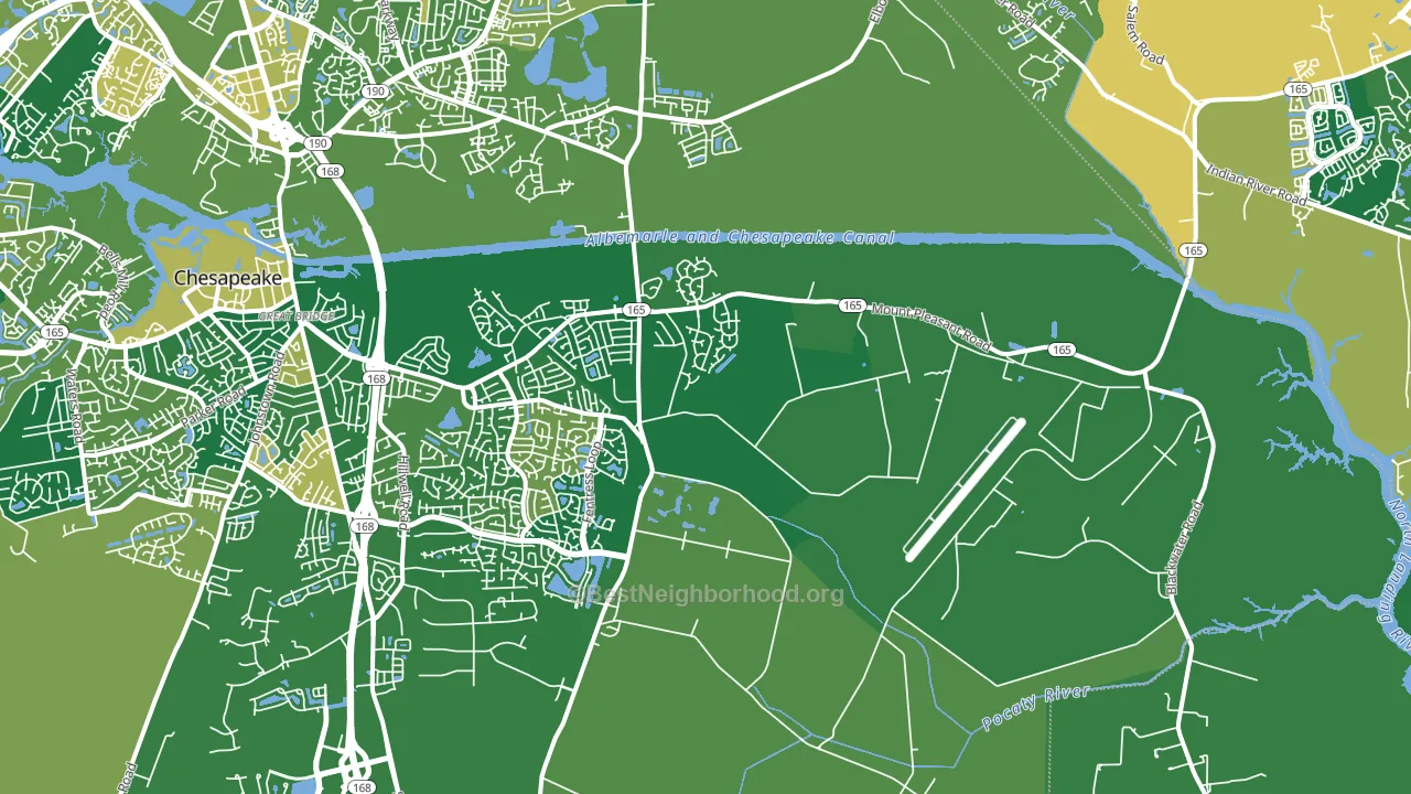 Butts Station, Chesapeake, VA block-group voter-turnout map