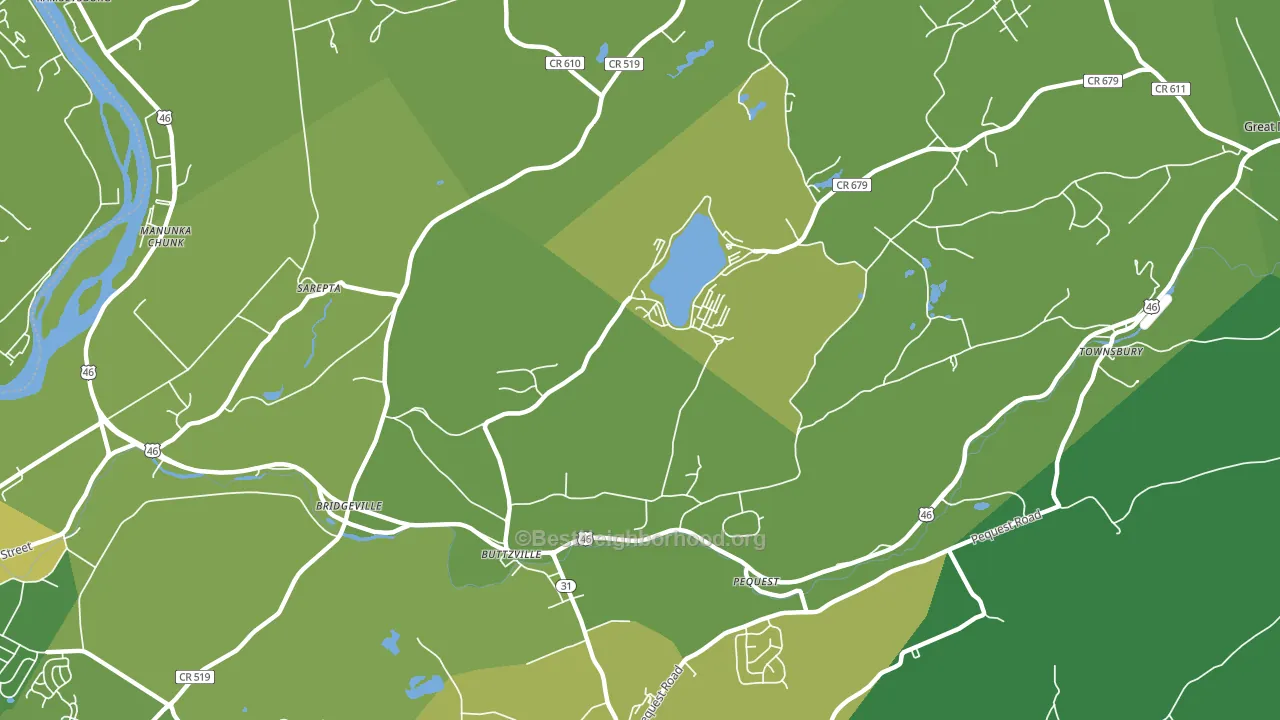 Buttzville, NJ block-group voter-turnout map