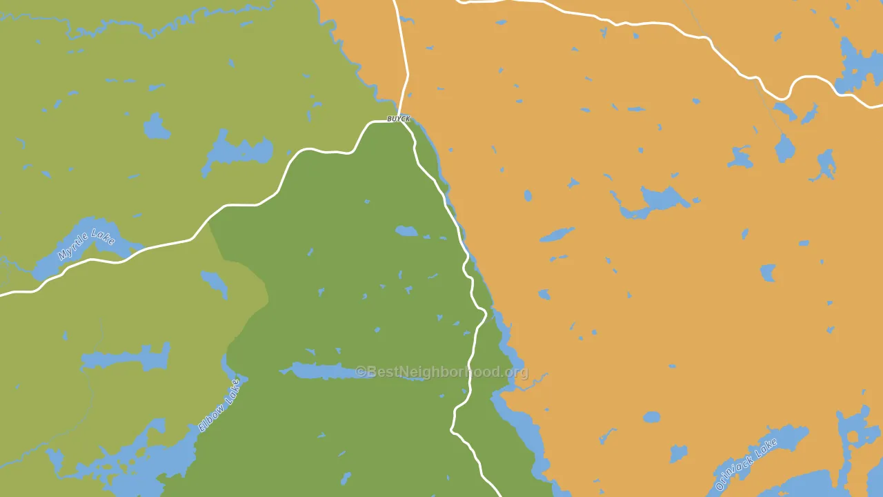 Buyck, MN block-group voter-turnout map