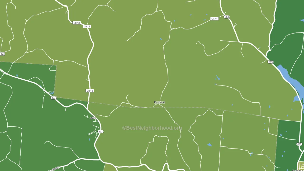 Byer, OH block-group voter-turnout map